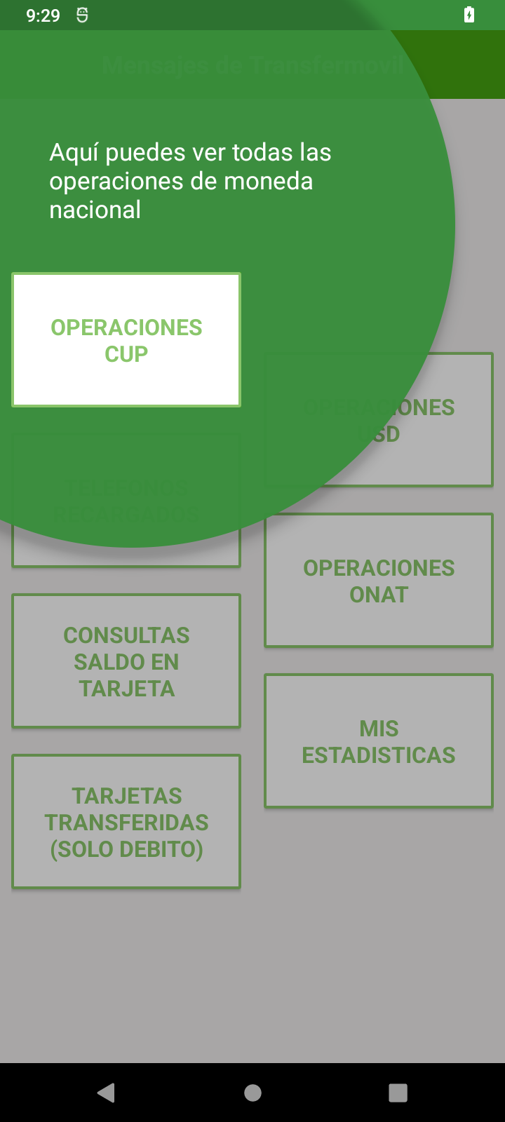 Transfermóvil Apk Android app screenshot