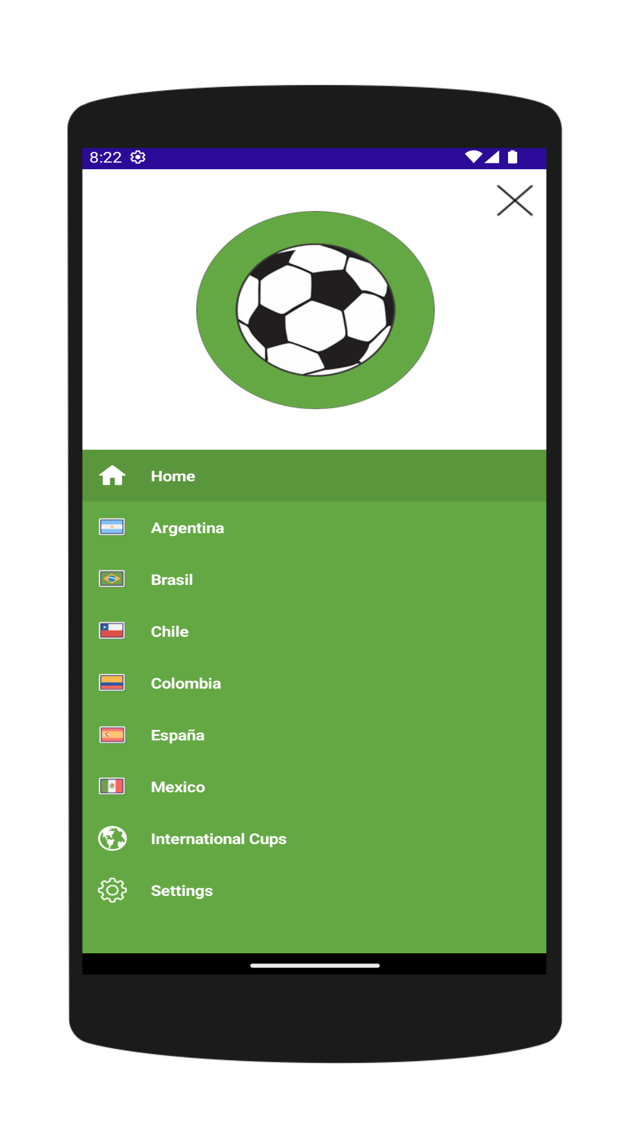 FutbolLibre App Android app screenshot