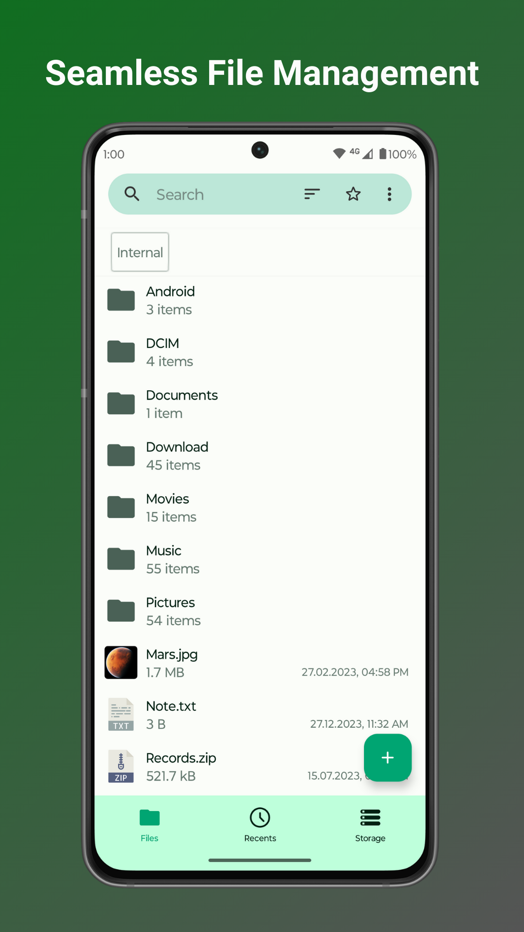 Fossify File Manager Android app screenshot